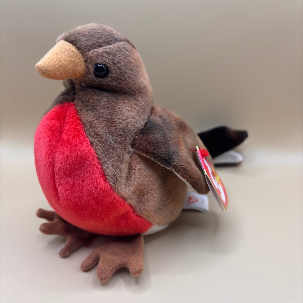Ty Beanie Babies Early the Robin 1997 Red Breasted Bird Plush Toy 4190 Original